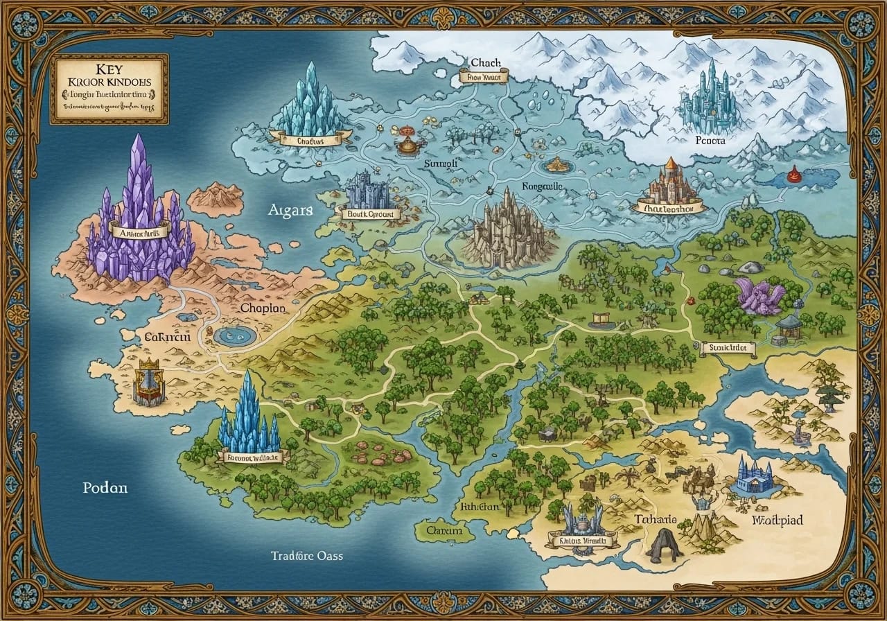 Regional Map Political Boundaries