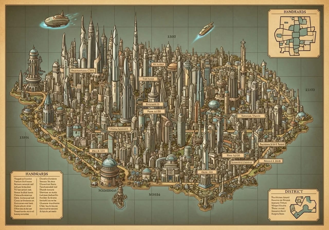 Scifi City Map Fantasygen Maker