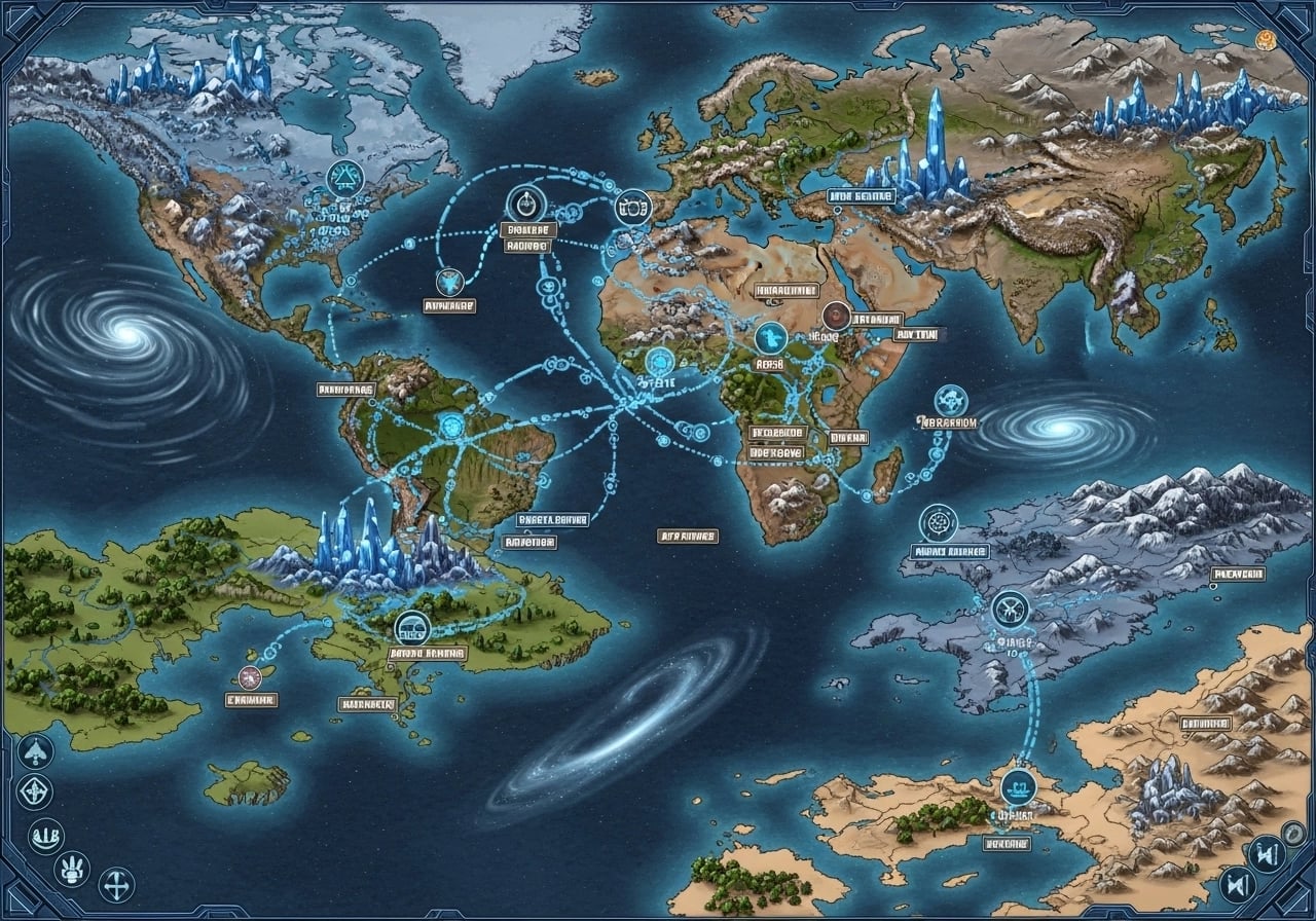 Fantasy Scifi Worlds Map